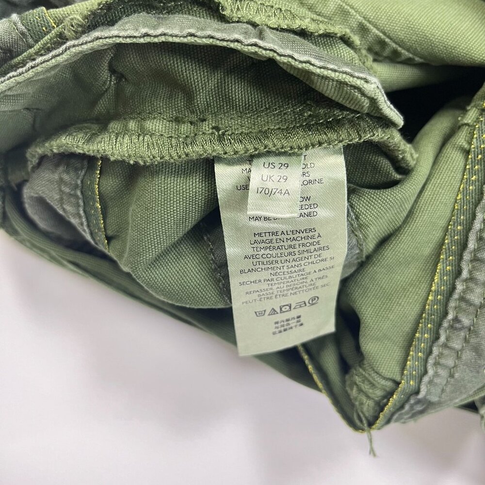 NWOT Anthropologie Pilcro Wanderer Patchwork Overalls Size 29 Green Cotton Blend - Picture 13 of 14